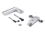 Adjustable Trailer Hitch Aluminum Fit 2.5" Receiver 8" Drop/Rise 18500 LBS 2" & 2-5/16" Dual Ball 17774233
