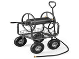 Heavy Duty Garden Hose Reel Cart with 10" Pneumatic Wheels, Large Capacity Hose Winder with Storage 20493154