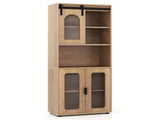 59" Freestanding Storage Cabinet with Sliding Door & Adjustable Feet, Modern Floor Cabinet for 39978508