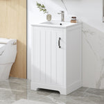 ZUN 20" Bathroom Vanity with Sink, Bathroom Cabinet with Soft Closing Door, Storage Rack and Adjustable N725P194160K