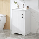 ZUN 20" Bathroom Vanity with Sink, Bathroom Cabinet with Soft Closing Door, Storage Rack and Adjustable 31710487