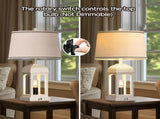 Table Lamp for Living Room, Farmhouse Set of 2 with USB AC and Nightlight, 26" Rustic Bedside W3355P323263