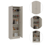 Buxton Rectangle 2-Door Storage Tall Cabinet White Washed Oak B06280485
