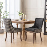 ZUN A&A Furniture, Ultra Side Dining Chair, Thickened fabric chairs with neutrally toned solid wood W1143P154100