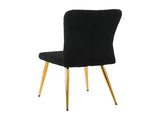 Modern Black teddy wool dining chair, upholstered chair with fabric accent side chair with W210127518