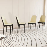 A set of 4 dining chair, modern style chair made of high-quality PU Leather fabric with thick soft W2189P166088