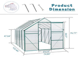 No provide self pick-up 6X10FT Polycarbonate Greenhouse Raised Base and Anchor Aluminum Heavy Duty 11143357