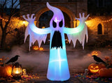 7.7 FT Halloween Inflatable Ghost Decoration, RGB LED Lighted Blow Up Ghost for Yard Lawn Porch 85173603