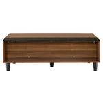 ZUN Walnut and Black Lift-top Coffee Table B062P181387