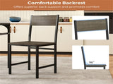 4 PCS Industrial Dining Chairs, 330LBS Capacity Metal Frame Kitchen Side Chairs, Gray 44746164