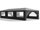 10'x30' Outdoor Party Tent with 8 Removable Sidewalls, Waterproof Canopy Patio Wedding Gazebo Black 43405824