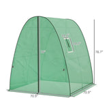 Greenhouse with 2 Doors 6' x 6' x 6.6', Green 58794272