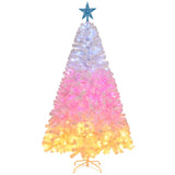 ZUN 6 FT Pre-lit Artificial Christmas Tree, Xmas Tree Hinged Branches with 300 Cold/Pink/Warm 28553387