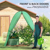 Greenhouse with 2 Doors 6' x 6' x 6.6', Green 58794272