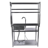 39.4in Stainless Steel Utility Right Sink, Single Bowl Sink for Kitchen, Garage, Right Sink Left 66647877