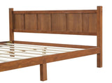 Queen Size Flat Panel Bed with Headboard & Footboard, Minimalist Modern Platform Bed with Wood Grain N733P422480D