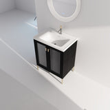 28 Inch Freestanding Bathroom Vanity Plywood With Ceramic Sink, Soft Closing Door W999139423