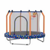 55-inch Trampoline for Kids Indoor & Outdoor Small Toddler Trampoline with Basketball Hoop W1163P288486