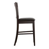 Black and Espresso Upholstered Counter Height Stools B062P145485