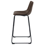 ZUN Brown and Black Armless Bar Stool B062P153515