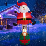 8 Feet Christmas Decorations,Inflatable Santa Claus and Reindeer 22799055