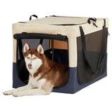 Dog Crates for Dogs, Adjustable Fabric Cover by Spiral Iron Pipe, Strengthen Sewing Dog Travel Crate W142781062