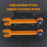 Front Upper Adjustable Control Arms Set 0-8'' Lift for 1997-06 Jeep Wrangler TJ 86552708 21621866