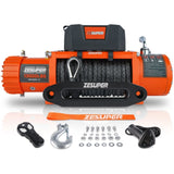 ZESUPER 13000 lb Load Capacity Electric Winch 12V Waterproof IP67 Winch Truck Winch Kit Synthetic W121863578