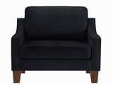 Modern Armchair, Living Room Single Seat Sofa with Wooden Legs, Upholstered Velvet Accent W2186P143466