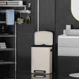 13 Gallon 50L Kitchen Foot Pedal Operated Soft Close Trash Can - Stainless Steel Rectangular Bustbin W1550122451