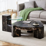 ZUN The detachable double-decker coffee table, the stylish is more precious, and the detachable W1151P184842