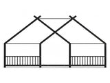 Full Size Metal House Bed Frame, Montessori Floor Bed with Safety Side Guard Rails, No Box Spring 45516107