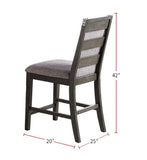 Modern Grey Dining Chairs Kitchen Set of 2pc High Chairs Upholstered Fabric Foam Cushion Dining Room B011P314243