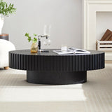 Modern Handcraft Drum Table Length 43.7 inch Ellipse Table for Living Room,Oval Small W2582P188738