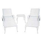 ZUN Aluminium Cast lounge chair 1pcs white W640P186861