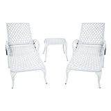 ZUN Aluminium Cast lounge chair 1pcs white W640P186861