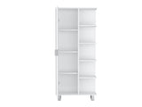 Keller Linen Cabinet 63" H, with 1 door and 9 shelves, White, B097P199738