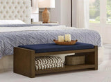 40" Accent Bench with Lower Shelf Shoe Rack, Padded Seating Bench for Living Room, Modern Compact W2186P292097