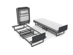 ZUN Metal Folding Bed Frame with Foam Mattress of Pockets, Easy Storage and Movable with 4 Castors W1960P162794