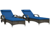 Lounge Chair Set of 2 with Table 12439945