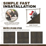 30 PCS Interlocking Deck Tiles Striped Pattern, 12" x 12" Dark Brown Square Acacia Hardwood Outdoor 53194396