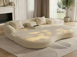 70 inches 2-in-1 Convertible Sleeper Sofa Bed with Cup Holders, Apricot Chenille Loveseat with W5156P546724
