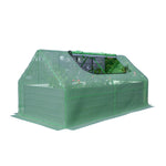 ZUN 8x4x2ft Galvanized Raised Garden Bed with Cover Metal Planter Box Kit, w/ 2 Large Screen Windows W1212P145266