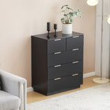 Black P2 Particle Board and Density Board 724194cm Wavy Pattern Drawer Front Four-Level Five-Drawer 56913658