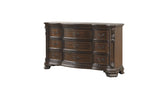 Traditional Style 9-Drawer Dresser With metal drawer pulls Made with Wood in Dark Walnut B009P225186