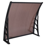 100 x 100 Household Application Door & Window Rain Cover Eaves Canopy Brown & 99785343