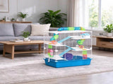 23" 5-Tier Hamster Cage with Exercise Wheel, Small Pet Habitat for Dwarf Hamsters & Gerbils, Blue 33810996
