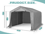 8X8FT Outdoor Storage Shelter Shed GREY 77980456