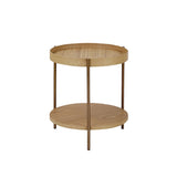 ZUN 2-Piece Modern 2 Tier Round Coffee Table Set for Living Room,Easy Assembly Nesting Coffee Tables, W2582P167729