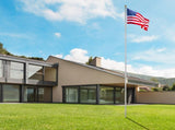 Flag Pole Kit for Outside House in Ground, 30FT Sectional Aluminum Extra Thick Flagpole, 5x3 US 40319119
